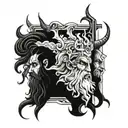 Zeus, hades, and Poseidon without face tattoo design idea