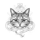 diabetes cat infinity love tattoo design idea