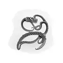 the skeleton of a snake tattoo design idea