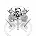 hilter hear no evil tattoo design idea