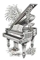 piano keys tattoo design idea