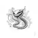 cobra around arm tattoo design idea