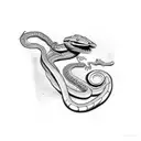 cobra around arm tattoo design idea