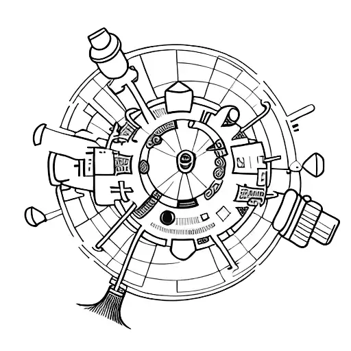 Game controller merging with a world globe tattoo design idea