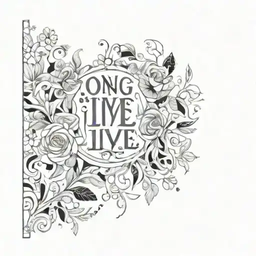 long live tattoo design idea