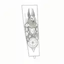 Anubis holding a scale tattoo design idea