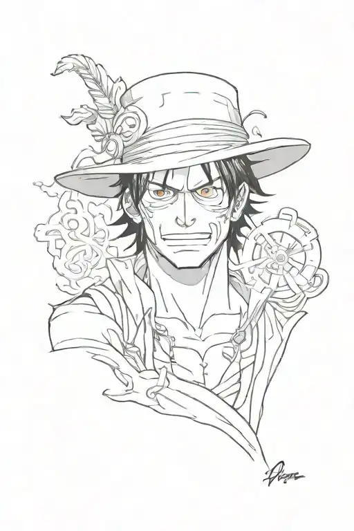 Portgas D. Ace One Piece tattoo design idea