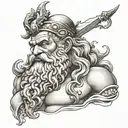 king Neptune tattoo design idea