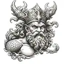 king Neptune tattoo design idea