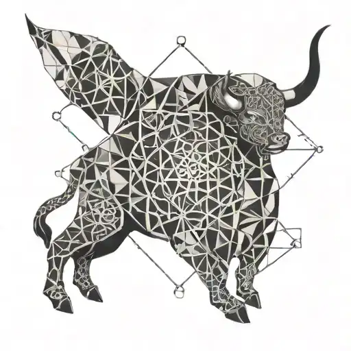 sagittarius and taurus tattoo design idea