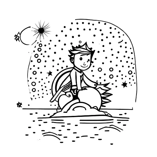 the little prince tattoo design idea