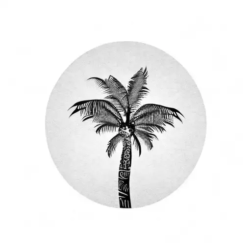 Palm Tree tattoo design idea
