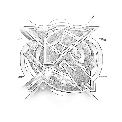 letters AV tattoo design idea