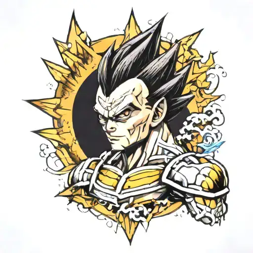 vegeta magim tattoo design idea