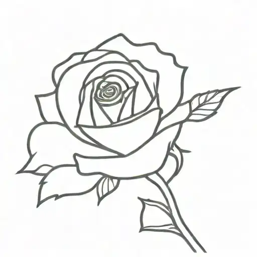 A rose where the stem is coming out of the concrete tattoo design idea