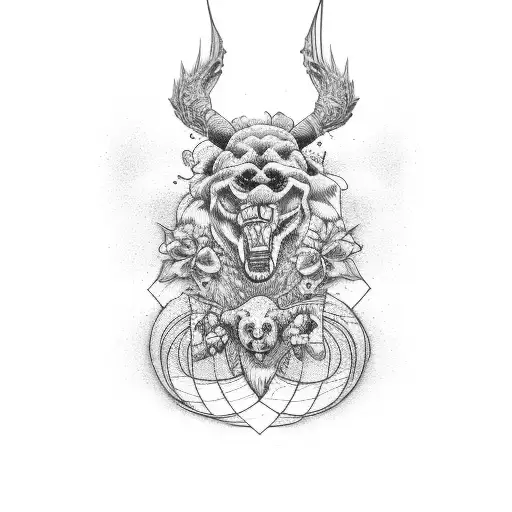 Oregon State line tattoo design idea