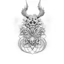 Oregon State line tattoo design idea