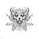 Oregon State line tattoo design idea