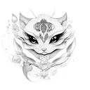 2 daughters tattoo design idea