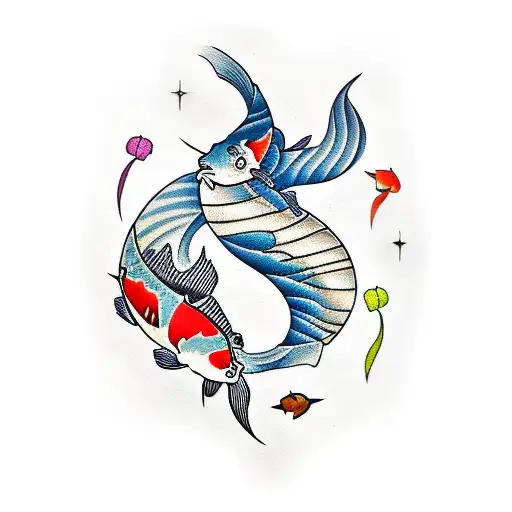 Koi Fish tattoo design idea