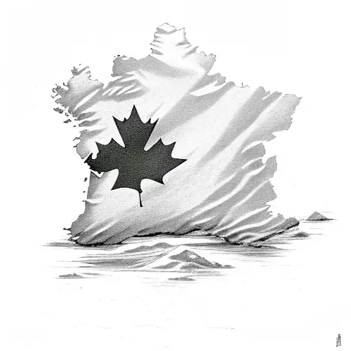 Ireland, Scotland, Canada and French Flag  tattoo design idea