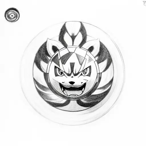 Nintendo DS with Pokeball and Arcanine tattoo design idea