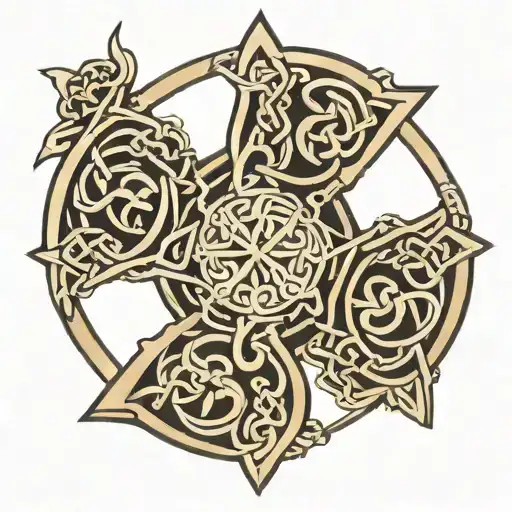 Saxon, Celtic symbols tattoo design idea