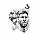 copa del mundo messi tattoo design idea