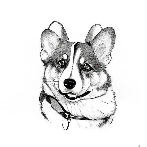 corgi in Texas tattoo design idea
