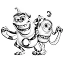 monsters inc tattoo design idea