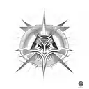 iluminati with devil eyes tattoo design idea