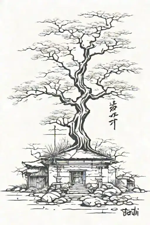 wabi sabi written tattoo design idea