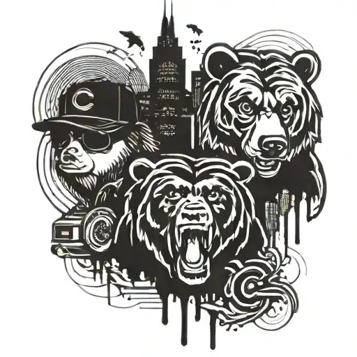 Chicago bears, Chicago cubs, blues brothers  tattoo design idea