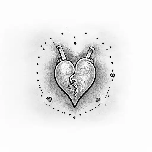 Crying Heart tattoo design idea