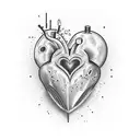 Crying Heart tattoo design idea