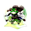 samurai frog tattoo design idea