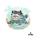 samurai frog tattoo design idea