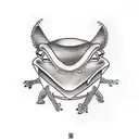 samurai frog tattoo design idea