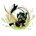 ninja frog tattoo design idea