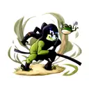 ninja frog tattoo design idea