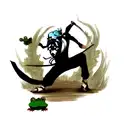 ninja frog tattoo design idea