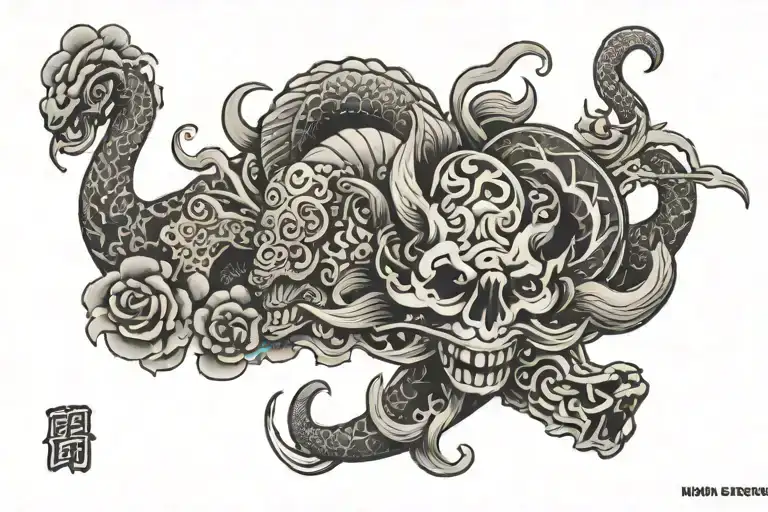 mexican american tattoo design idea