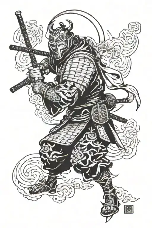 japanes ronin tattoo design idea
