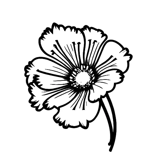 primrose, carnation, daisy, rose, lsrkspur, aster, morning glory tattoo design idea