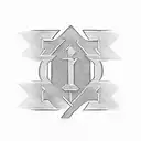 A minimalist design featuring the client's family members' initials tattoo design idea