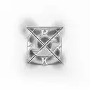 A minimalist design featuring the client's family members' initials tattoo design idea