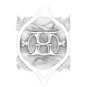 A minimalist design featuring the client's family members' initials tattoo design idea