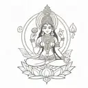 goddess lakshmi tattoo design idea
