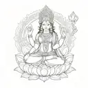 goddess lakshmi tattoo design idea