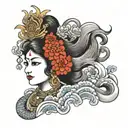 goddess lakshmi tattoo design idea